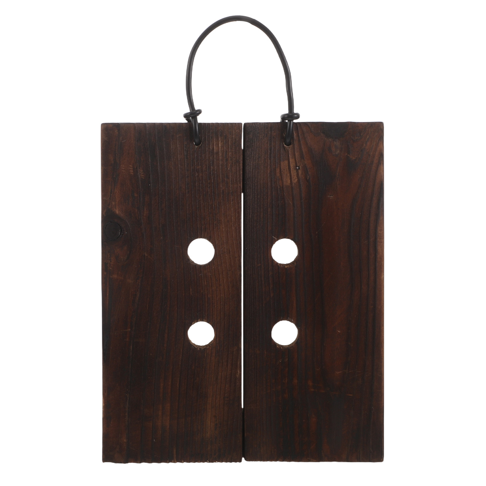 Vertical Planter - Montageplaat voor hertenhorntapijt, van gecarboniseerd hout,