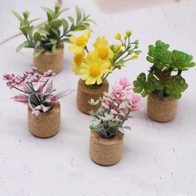 Plant Pot - 1:12 Poppenhuis Simulatie Bloem Plant Ingemaakte