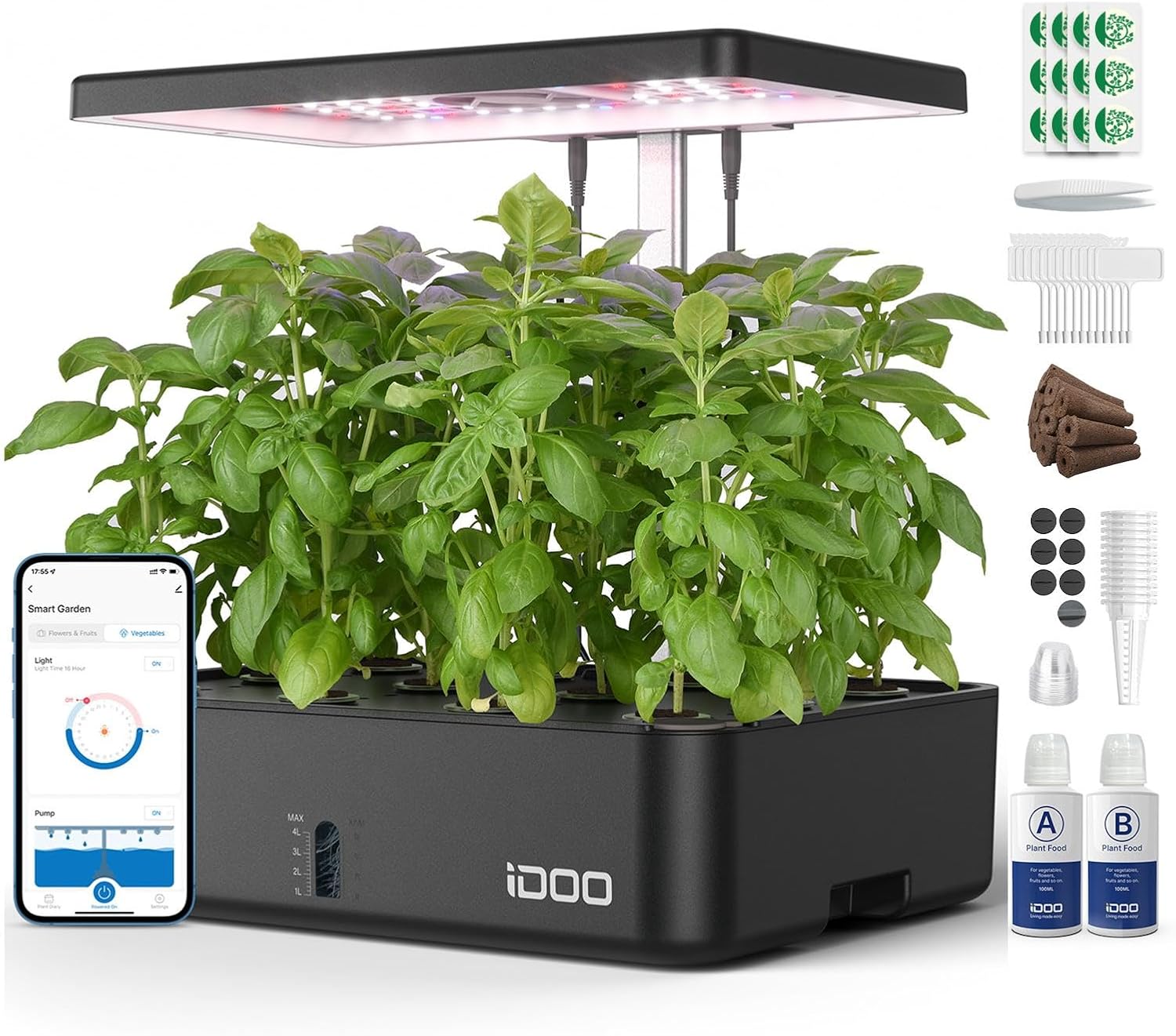 Hydroponic Kit - 12 Pods WiFi Hydroponisch Kweeksysteem Indoor