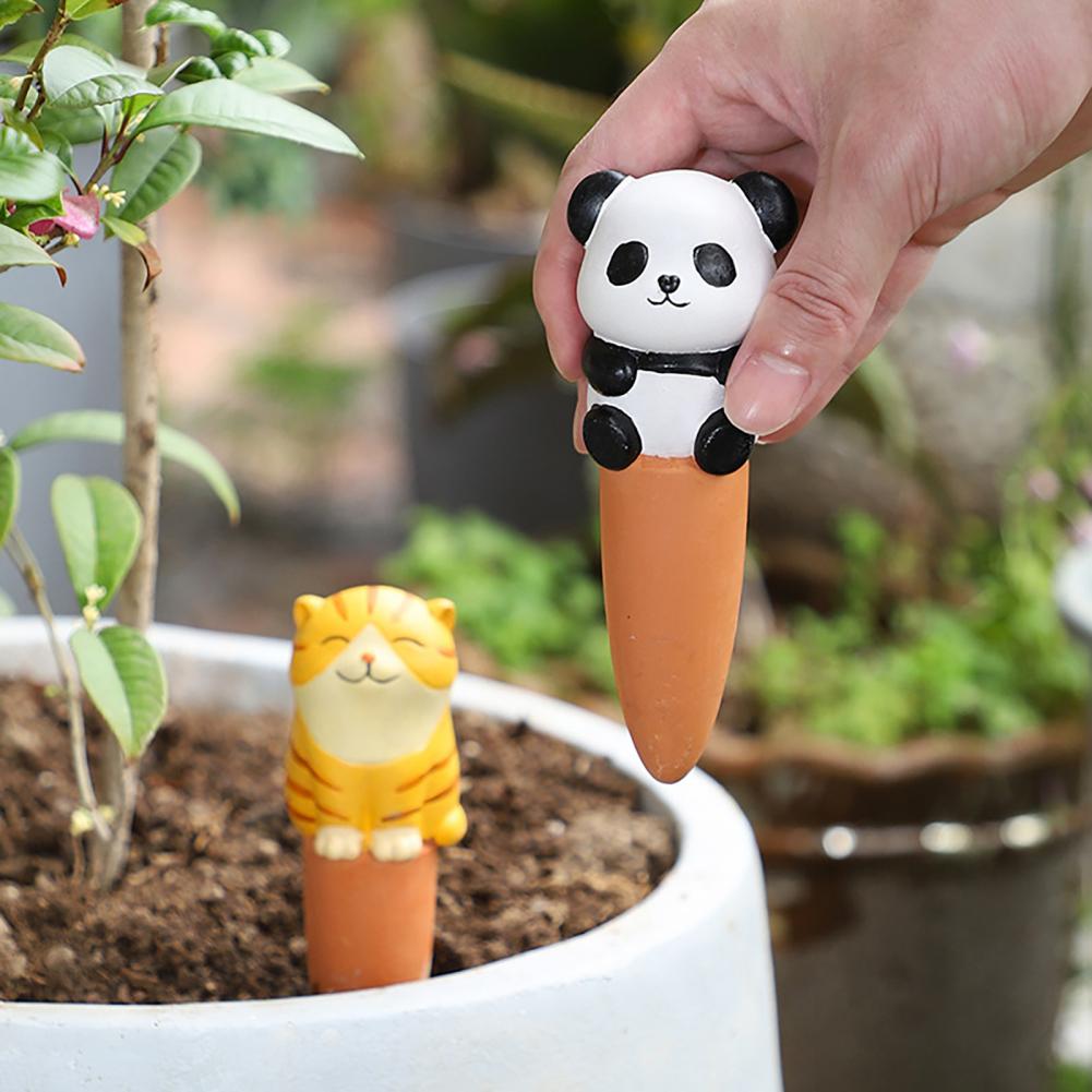 Watering Can - 4-delige set plantenbewateringsspiesjes, schattige dieren, automatische