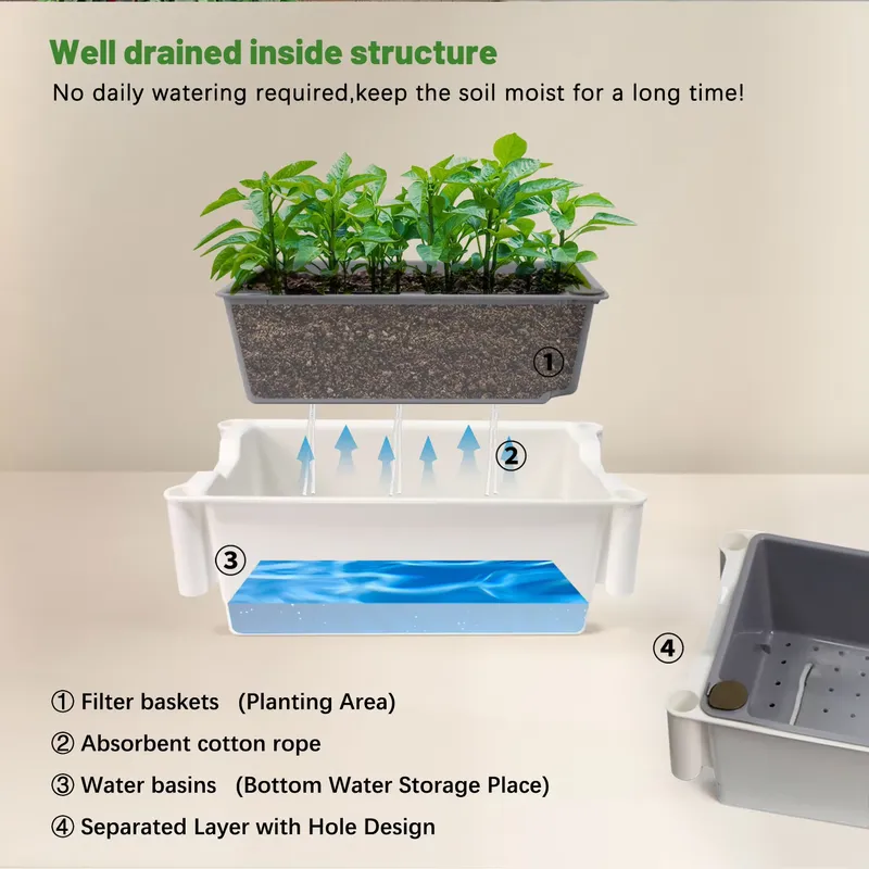 Verplaatsbaar verticaal 3-laag - Self Watering Planter recensie en prijs
