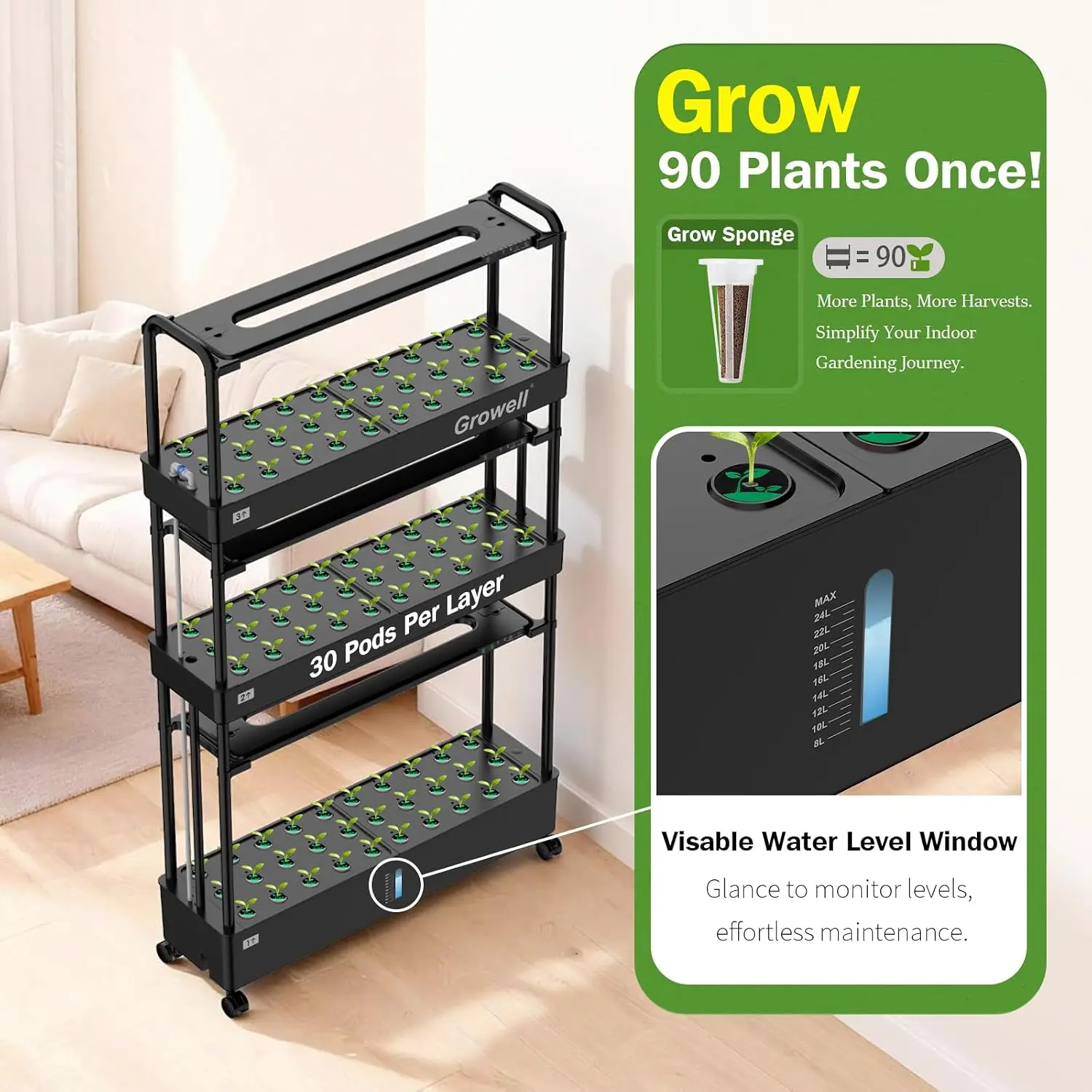 Groot hydrocultuur kweeksystee - Hydroponic Kit recensie en prijs